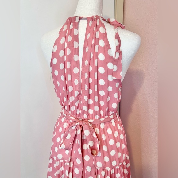 SHEIN VCAY Polka Dot Tie Back Ruffle Hem Belted Dress - Picture 10 of 15
